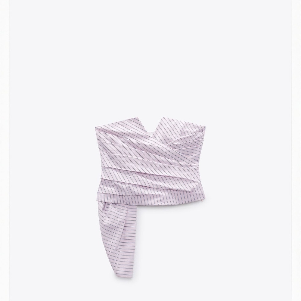 Striped strapless top